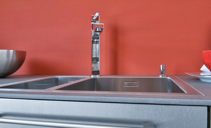 fugenlos eingelassen Küchenspüle Grifflose Küche