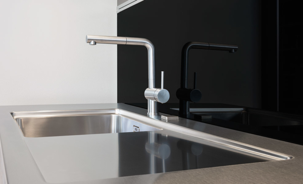 fugenlos eingelassen Küchenspüle Grifflose Küche