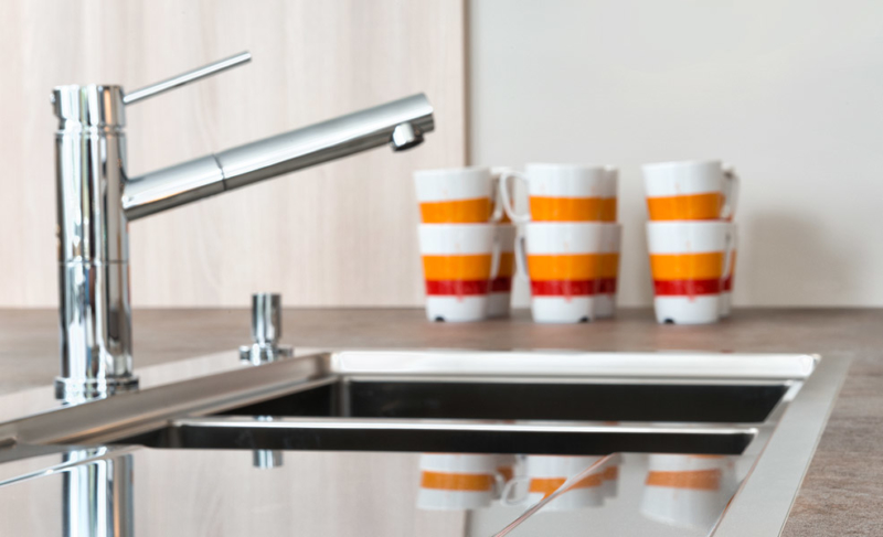 fugenlos eingelassen Küchenspüle Grifflose Küche